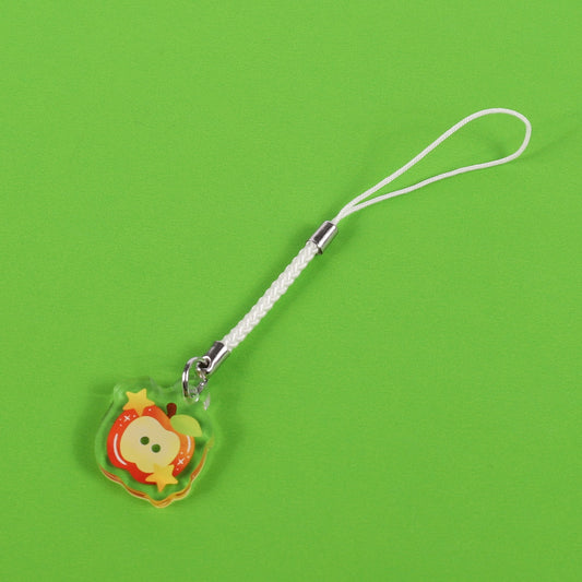 Apple Button Phone Charm