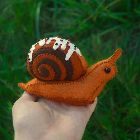 Pumpkin Cinnamon Roll Snail Plush
