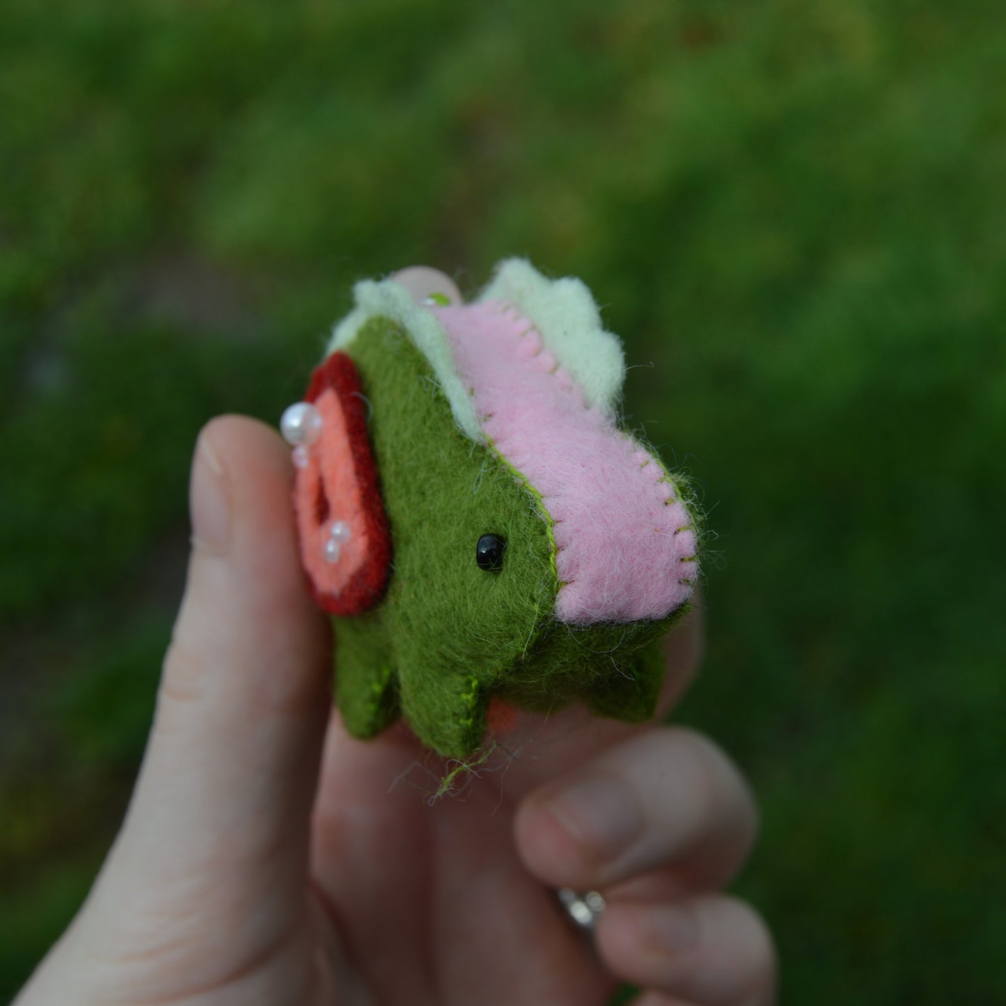 Matcha Strawberry Stego Keychain