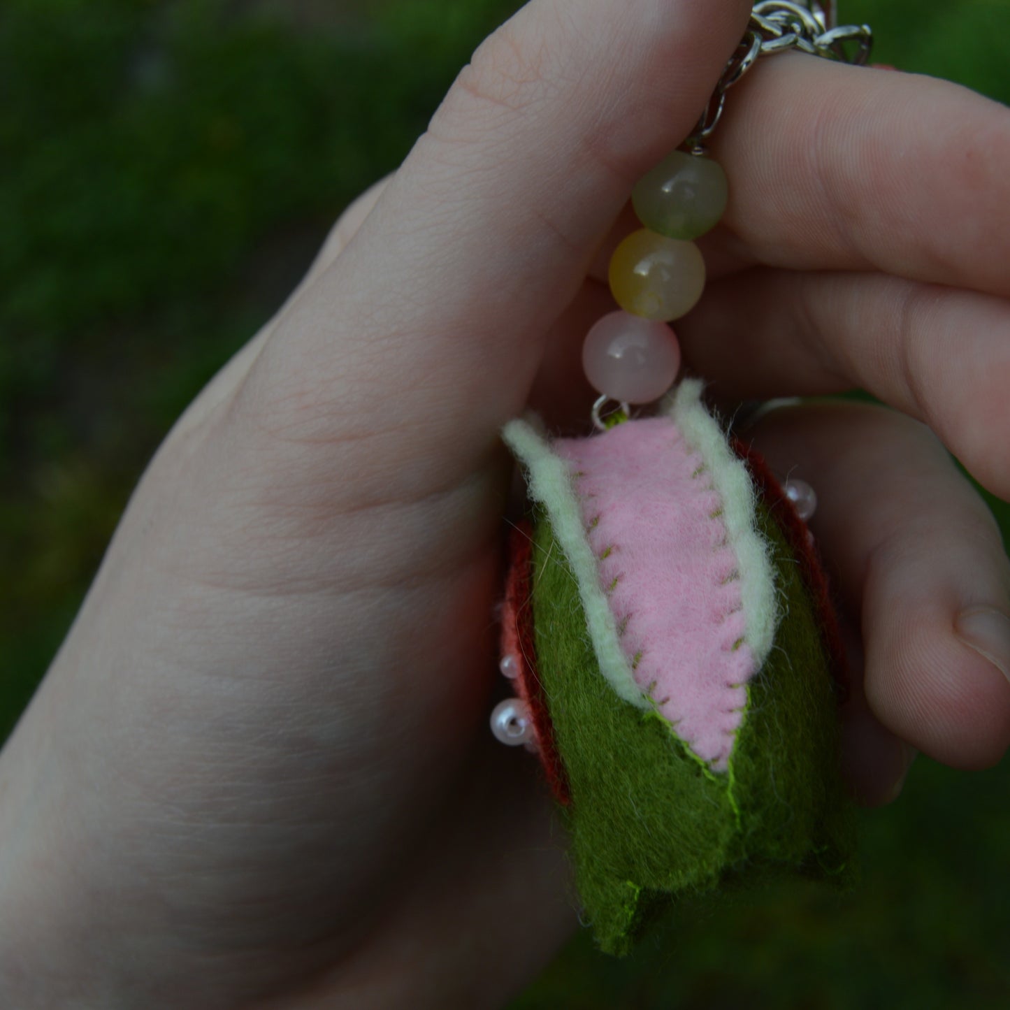 Matcha Strawberry Stego Keychain