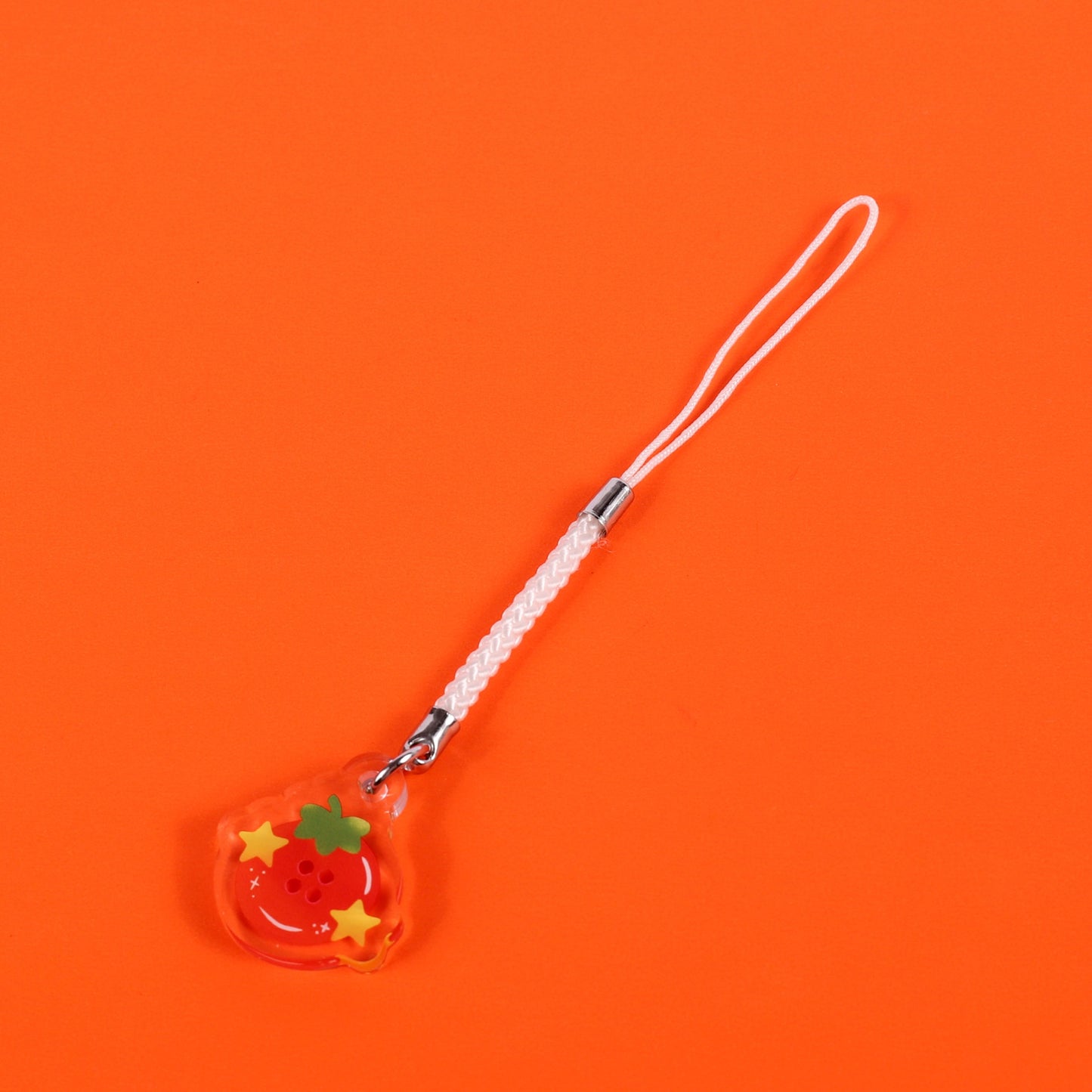 Tomato Button Phone Charm