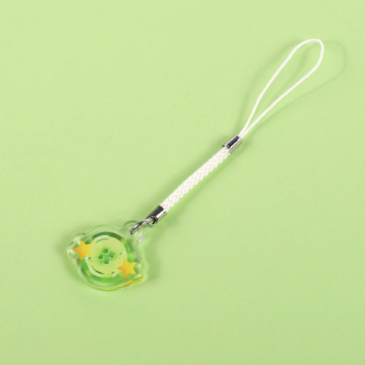 Cucumber Button Phone Charm