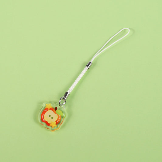 Apple Button Phone Charm