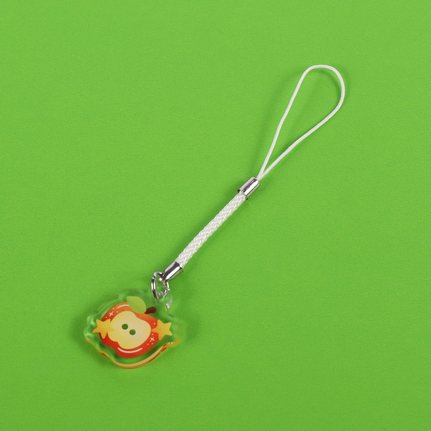 Apple Button Phone Charm