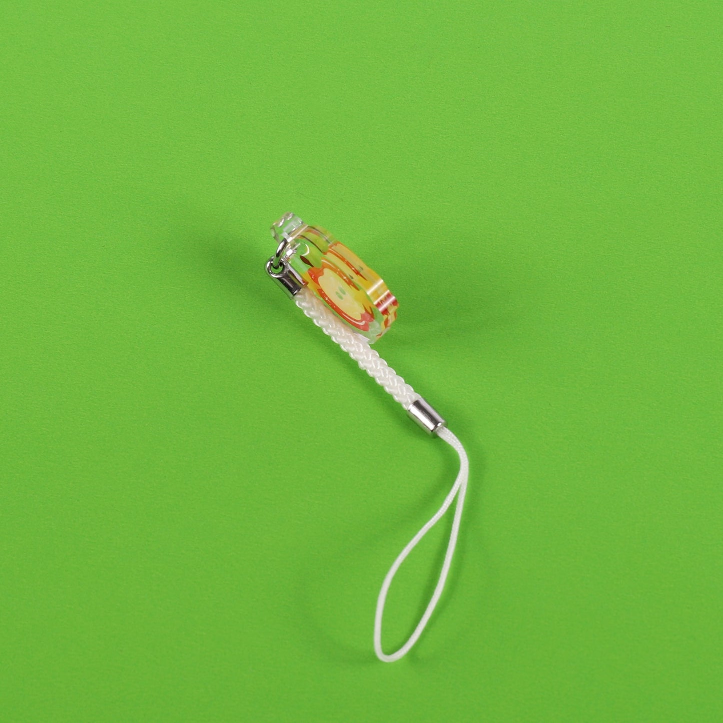 Apple Button Phone Charm
