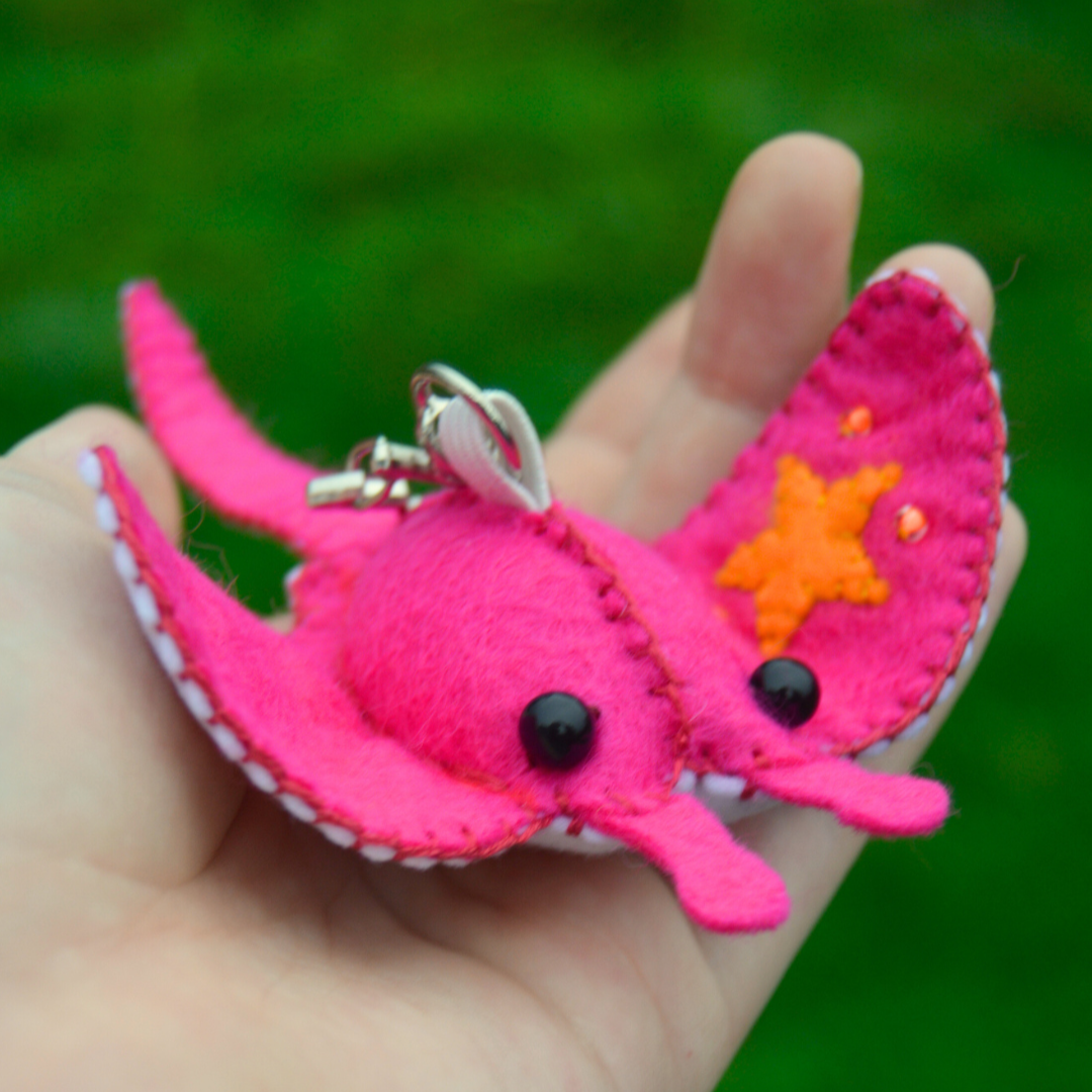 Manta Ray Keychain