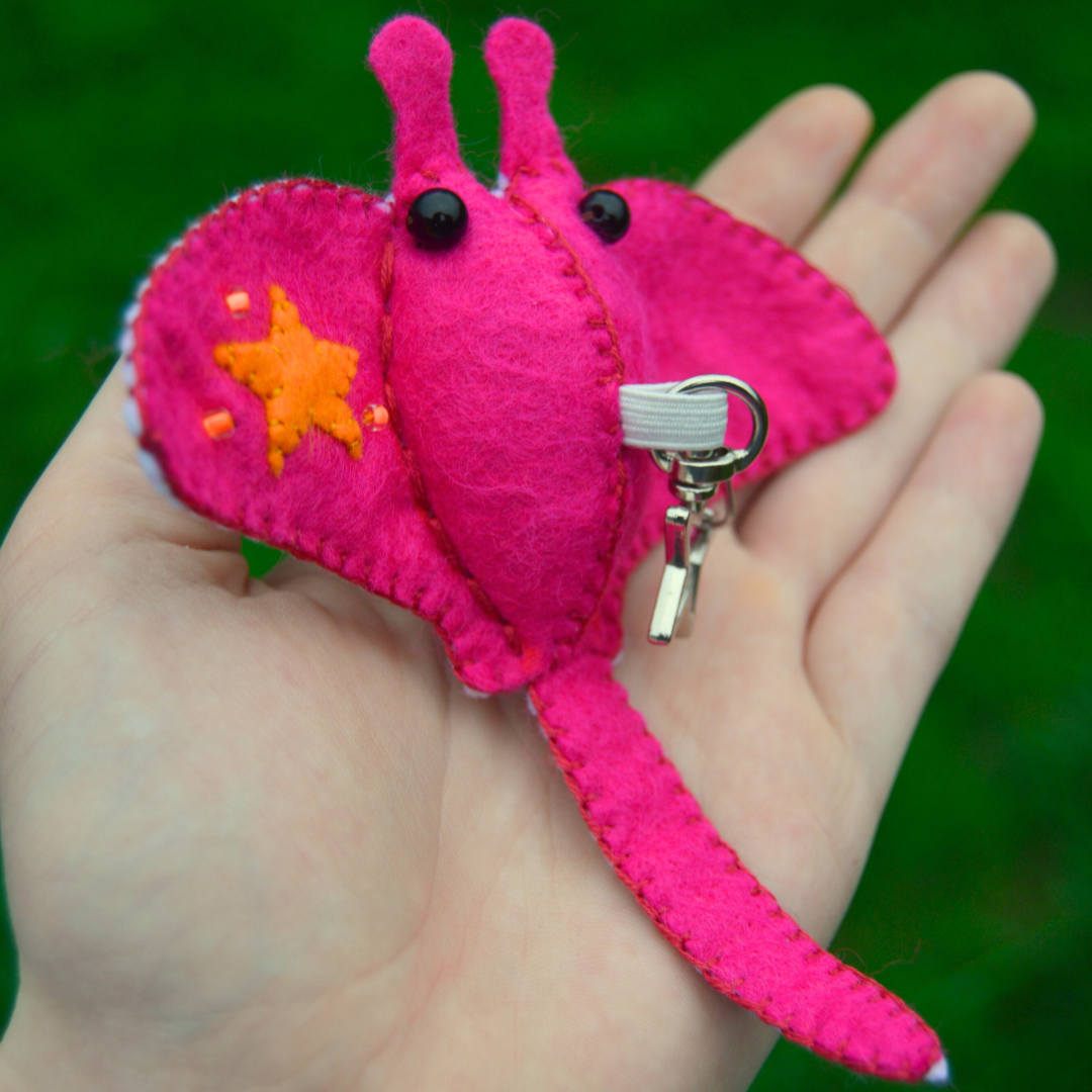 Manta Ray Keychain