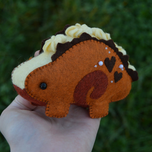 Cinnamon Pumpkin Roll Cake Stegosaurus Plush