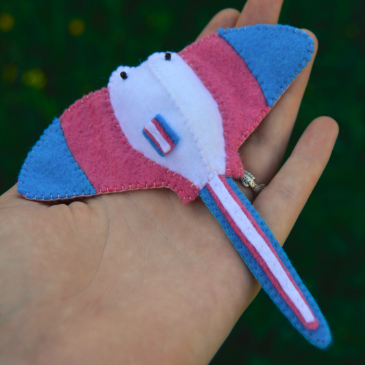 Trans Flag Sting Ray Plush